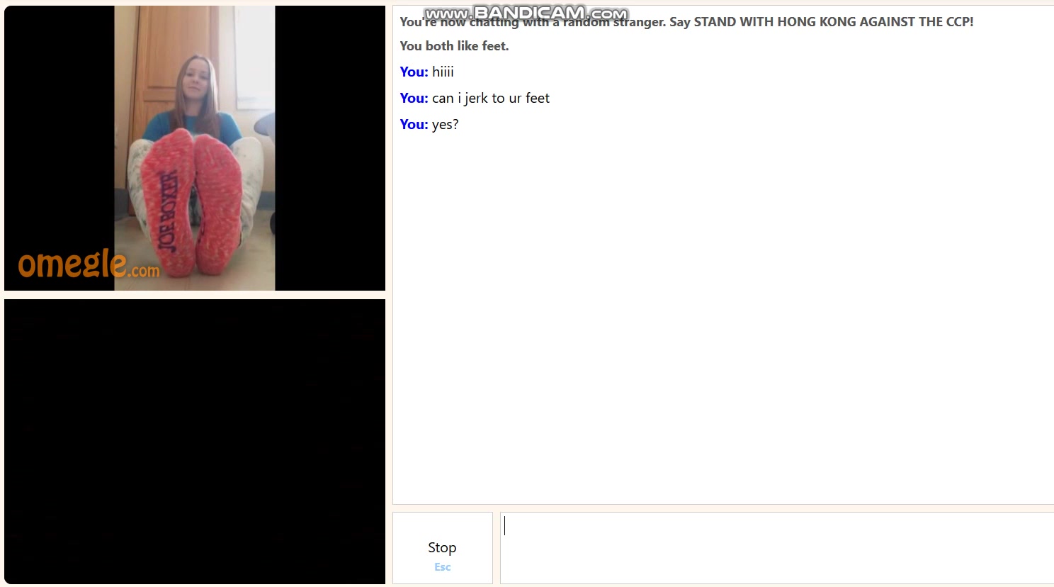 Omegle feet video